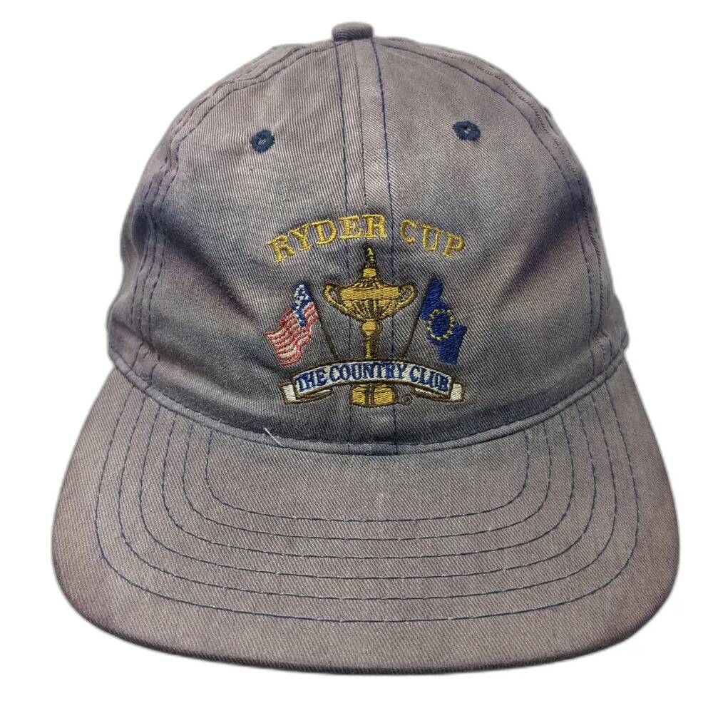 Slazenger Baseball Cap Blue OS Ryder Cup The Country Club hat Strapback Vintage